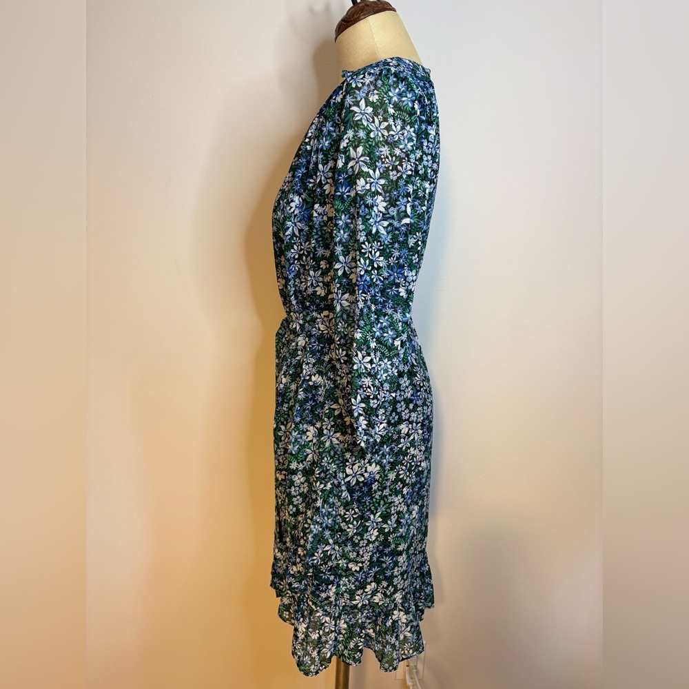 Karl Lagerfeld Paris Floral Print Knee Length Ruffled Tie Waist Size 4 excellent - Picture 5 of 11